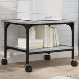 vidaXL Stojalo za tiskalnik 2-nadstropno siva sonoma 50x40x38 cm les | Shoptok.si