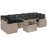  8-dijelni set vrtnih sofa od poliratana s jastucima svjetlosivi | shoptok.hr