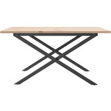  Stolić za kavu X-oblika 90x90x45 cm borovina i čelik | shoptok.hr
