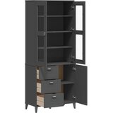  Visoka komoda VIKEN antracit siva 80x40x190 cm masivna borovina | shoptok.hr