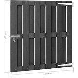  Vrtna vrata od WPC-a 100 x 100 cm siva | shoptok.hr