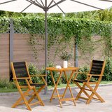 vidaXL 3-dijelni bistro set od polipropilen i masivnog drva crni | shoptok.hr