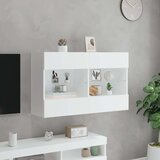vidaXL Zidni TV ormarić s LED svjetlima bijeli 98 5x30x60 5 cm | shoptok.hr