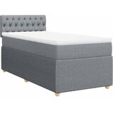  Okvir kreveta s oprugama i madrac svjetlosivi 80x200cm tkanina | shoptok.hr