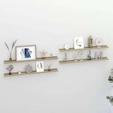 vidaXL zidne police 4 kom bijele i boja hrasta sonome 100 x 9 x 3 cm | shoptok.hr