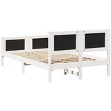  Krevetna konstrukcija s uzglavljem Svijetlo siva 120 x 190 cm Bijela | Shoptok.si