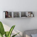 vidaXL zidna polica za CD-ove boja betona 100 x 18 x 18 cm od iverice Cijene