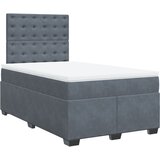 Box spring krevet s madracem tamnosivi 120 x 200 cm baršunasti | shoptok.hr