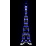 vidaXL LED božično drevesce Modra 138.5 x 138.5 x 399 cm Kovina | Shoptok.si