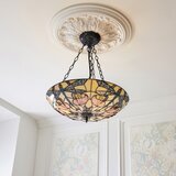 Endon 111869 - Luster na lancu Tiffany ASHTON 3xE27/10W/230V prečnik 45 cm | Eponuda.com