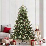 vidaXL Umestno božično drevo Zelena 210 cm PVC, kovina in plastika | Shoptok.si