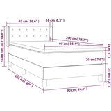  Box spring postelja z vzmetnico kapučino 90x200 cm umetno usnje, (20899600) | Shoptok.si