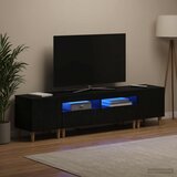  3-dijelni LED TV kabinet DELFT Crna Konstruirano drvo | shoptok.hr
