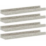  Zidne police 4 kom siva boja betona 40 x 9 x 3 cm | Eponuda.com