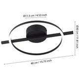 Eglo 901113 - led stropno svetlo amandolo LED/17W/230V, crno, prigušiva + daljinski upravljač | Eponuda.com