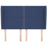 Vzglavje z ušesi modro 147x23x118/128 cm blago, (20952771) | Shoptok.si