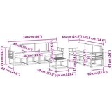  Set vanjskih sofa 8 kom. Prirodna i svijetlo siva | shoptok.hr