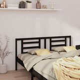  Uzglavlje za krevet crno 166 x 4 x 100 cm od masivne borovine | shoptok.hr