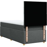 vidaXL Okvir kreveta s oprugama i madrac tamnosivi 80x200cm od tkanine | shoptok.hr