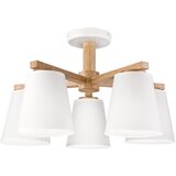  Plafonski luster ELLIE 5xE27/15W/230V, bela/hrast | Eponuda.com