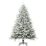 vidaXL Umjetna predsvetljena božićna jelka s kompletom kroglica Zelena | Shoptok.si