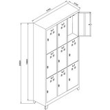 Hanah home Ormarić za skladištenje Js1024Tu Grei Orange | ePonuda.com