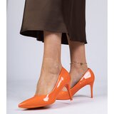 D/CEO marka niezdefiniowana Orange patent pumps on a heel Merium | ePonuda.com