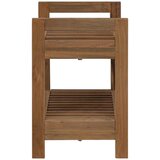  Polica za kupaonicu Prirodna 45 x 30 x 45 cm Čvrsto teak drvo | Shoptok.si