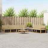  Set vanjskih sofa 8 kom. Bijela i bež | Shoptok.si