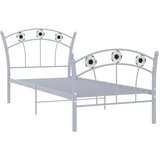 vidaXL Okvir za krevet s nogometnim uzorkom sivi metalni 90 x 200 cm | shoptok.hr