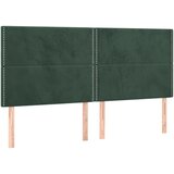 Maison Chic Posteljno vzglavje - Vzglavna omarica 4 kosa temno zelen 90x5x78/88 cm žamet, (22076924) Cene