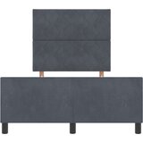 vidaXL Postelja Temno Siva 120x200 cm Velur | Shoptok.si