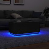  Klub stolić s LED svjetlima crni hrast 90x50x40 cm | shoptok.hr