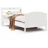 vidaXL Okvir kreveta bez madraca bijeli 75 x 190 cm masivna borovina Cijene