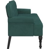  Klupa s naslonom tamnozelena 119 5 x 64 5 x 75 cm baršunasta | shoptok.hr
