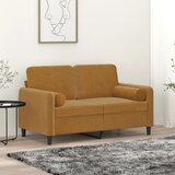 vidaXL Ukrasni jastuci 2 kom smeđi &Oslash; 15 x 50 cm bar&scaron;unasti cijene