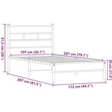  Okvir kreveta bez madraca smeđa boja hrasta 107x200 cm drveni | shoptok.hr