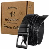 Fashionhunters Leather belt ROVICKY