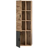 MID.YOU Srednje Visoka Omara Grado, Barva Hrasta, Siva | Shoptok.si