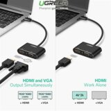 Ugreen USB-C na HDMI i VGA + PD adapter, sivi - u kutiji | shoptok.hr
