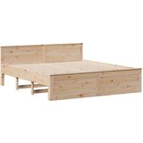 vidaXL Krevet s regalom za knjige bez madraca 180x200 cm od borovine | shoptok.hr