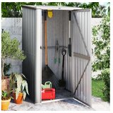  Vrtno spremište sivo 118,5 x 97 x 209,5 cm pocinčani čelik | shoptok.hr