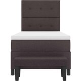  Temno rjava postelja z vzmetjo z vzmetnico in klopi 100x200 cm tkanina, (22083273) | Shoptok.si