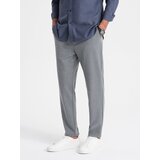 Ombre Men's chino pants with elastic waistband SLIM FIT - grey | Eponuda.ba