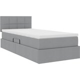  LED krevet za pohranu s madracem Svjetlosiva 90 x 190 cm | Shoptok.si