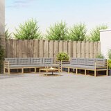  Set vanjskih sofa 9 pcs Bijela i svjetlosiva 79 x 79 x 37 cm | shoptok.hr