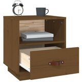  Nočna omarica medeno rjava 40x34x45 cm trdna borovina, (20733903) | Shoptok.si