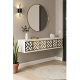 Hanah home komoda Arex 120, 120 cm, bela / zlatna | Eponuda.com