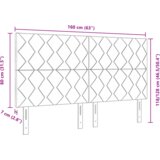  LED uzglavlje dijamantnog bloka dizajn tamno sivo 160 cm tkanina | shoptok.hr