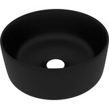  Luksuzni okrugli umivaonik mat crni 40 x 15 cm keramički | shoptok.hr